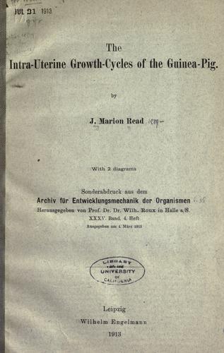 The intra-uterine growth-cycles of the guinea-pig
