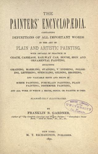The painters' encyclopaedia