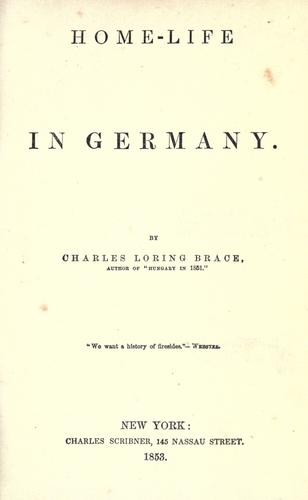 Home-life in Germany