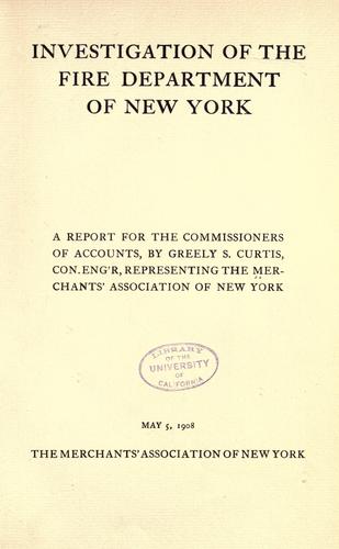 Investigation of the Fire Department of New York