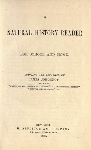 A natural history reader for school and home