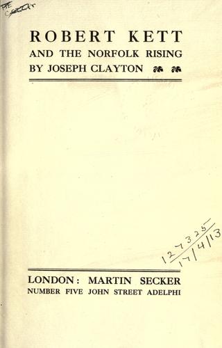 Robert Kett and the Norfolk rising
