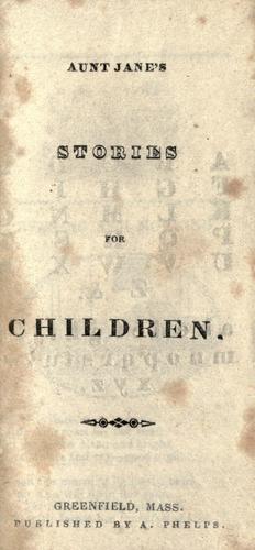 Aunt Jane's stories for children