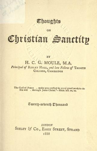 Thoughts on Christian sanctity