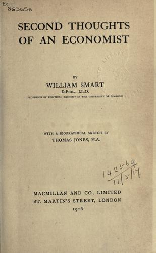 Second thoughts of an economist