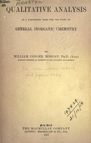 Qualitative analysis as a laboratory basis for the study of general inorganic chemistry