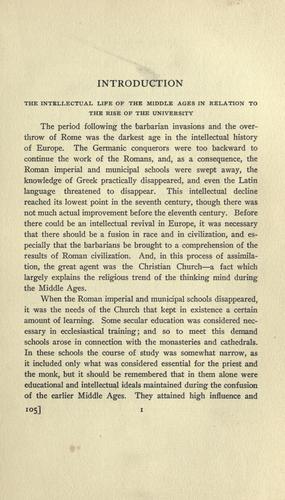 The origin and early development of the English universities to the close of the thirteenth century