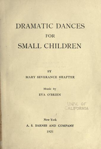 Dramatic dances for small children
