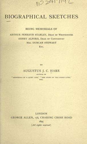 Biographical sketches