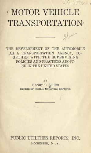 Motor vehicle transportation