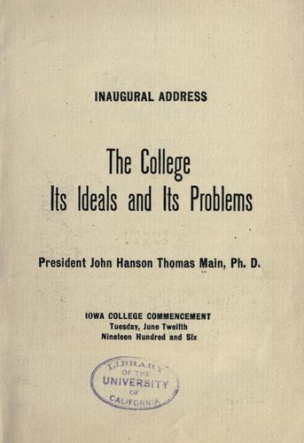 Inaugural address