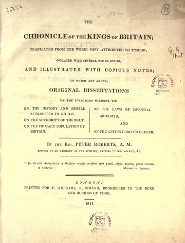 The Chronicle of the kings of Britain
