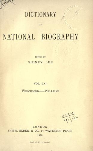 Dictionary of national biography