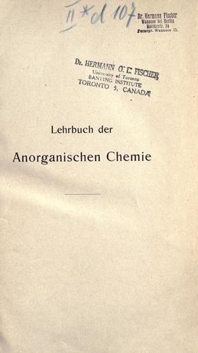 Lehrbuch der anorganischen Chemie