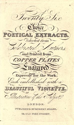 Twenty six choice poetical extracts