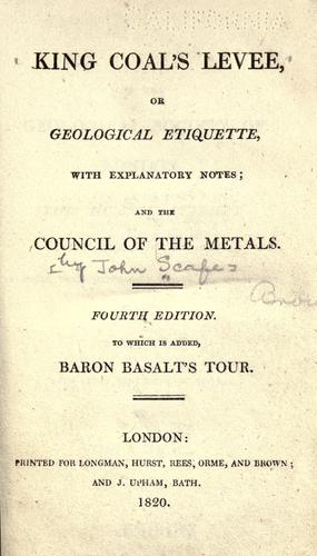 King Coal's levee, or, Geological etiquette