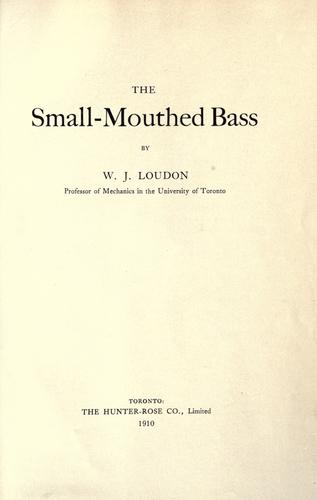 The small-mouthed bass