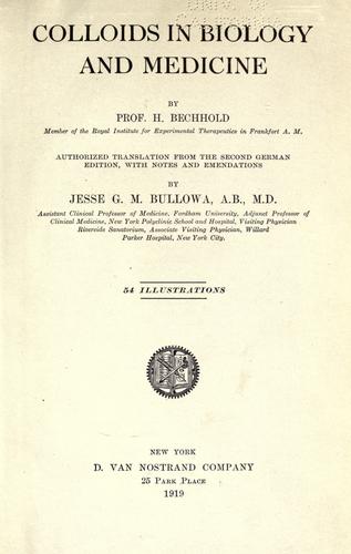 Colloids in biology and medicine