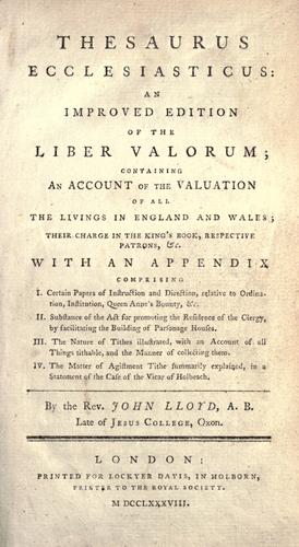 Thesaurus ecclesiasticus