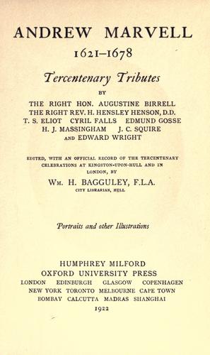 Andrew Marvell, 1621-1678