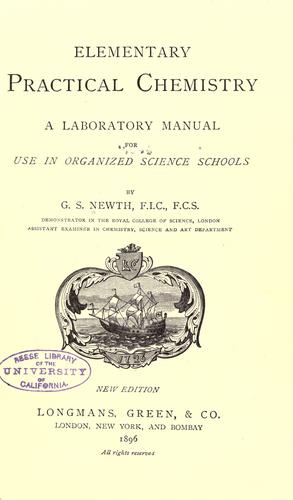 Elementary practical chemistry