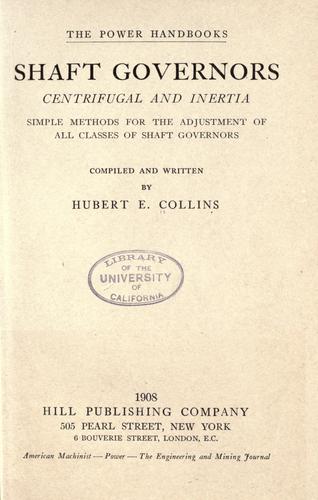 Shaft governors, centrifugal and inertia