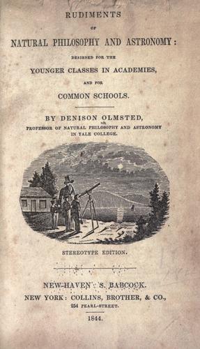 Rudiments of natural philosophy and astronomy