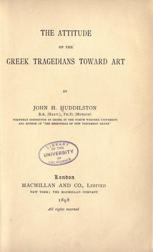 The attitude of the Greek tragedians toward art