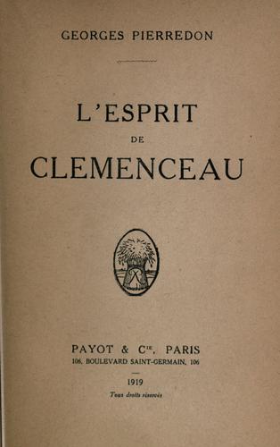 L' esprit de Clemensceau