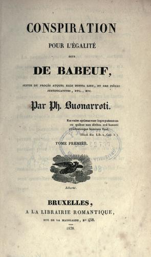 Conspiration pour l'©Øegalit©Øe dite de Babeuf