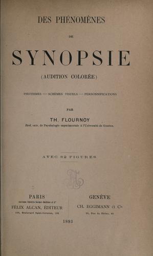 Des phenomenes de synopsie (audition coloree)