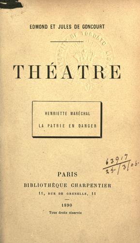Th©Øe©Đatre [par] Edmond et Jules de Goncour