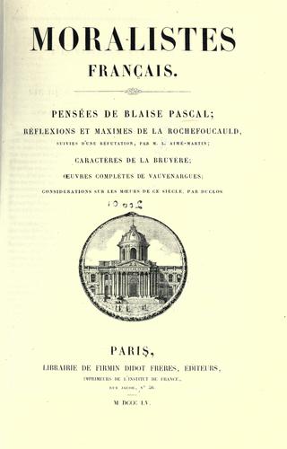 Moralistes francʹais