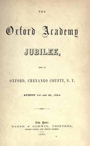 The Oxford Academy jubilee
