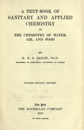 A text-book of sanitary and applied chemistry