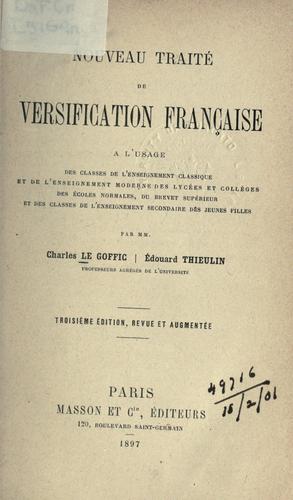 Nouveau traité de versification française