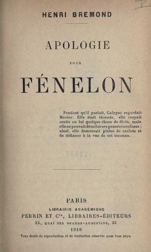 Apologie pour Fénelon