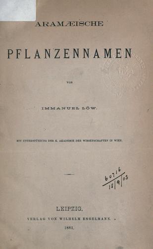 Aramaeische Pflanzennamen