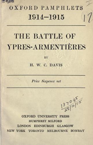 The Battle of Ypres-Armentières