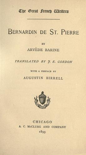 Bernardin de St. Pierre