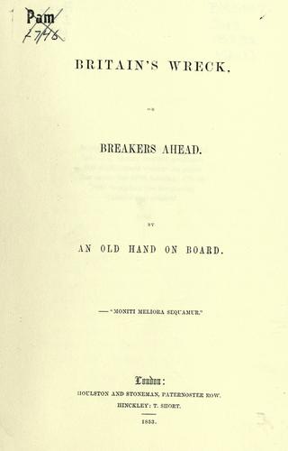 Britain's wreck, or, Breakers ahead