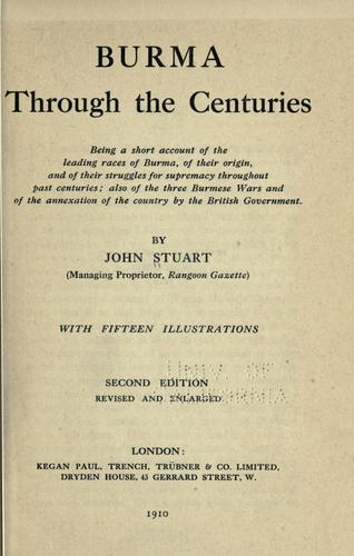 Burma through the centuries