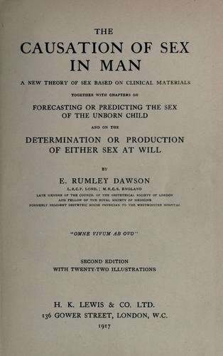 The causation of sex in man