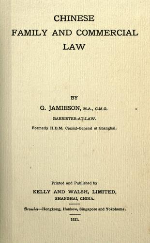 Chinese family and commercial law