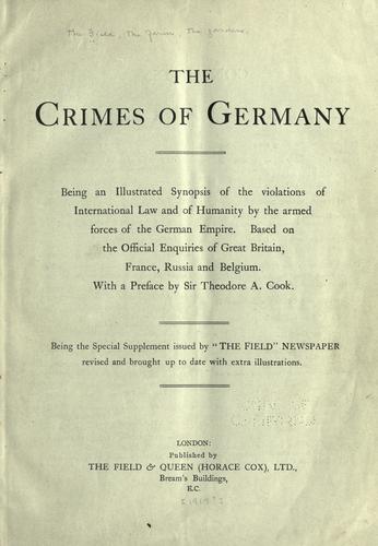 The crimes of Germany