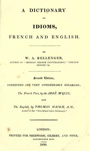 A dictionary of idioms