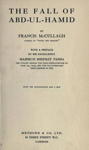 The fall of Abd-Ul-Hamid