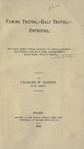 Famine truths, half truths, untruths
