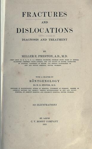 Fractures and dislocations