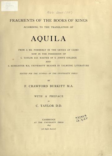 Fragments of the Books of Kings